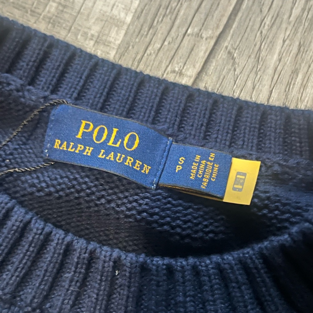 Polo by Ralph Lauren Dark Blue Sweater with American Flag - Picture 5 of 6